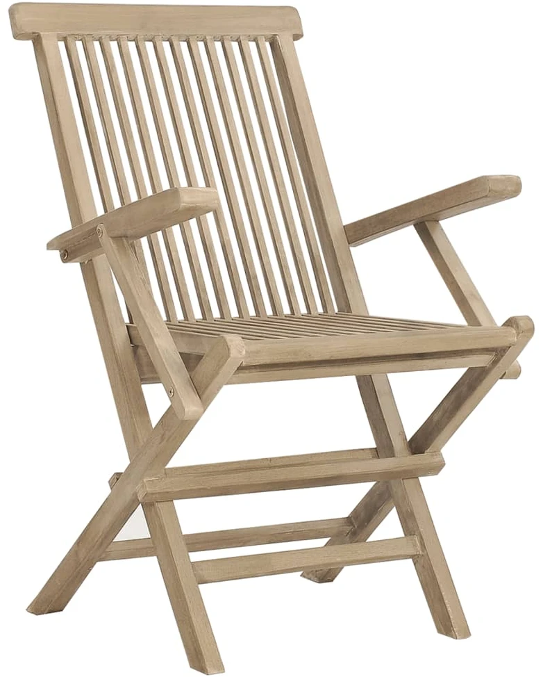 Sulankstomos sodo kėdės, 6vnt., pilkos, 56x61x89cm, tikmedis