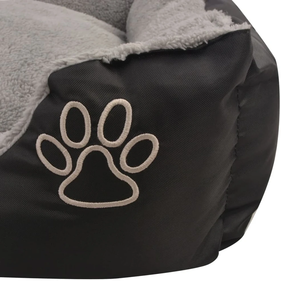 Šuns guolis su minkšta pagalvėle, dydis S, juodas