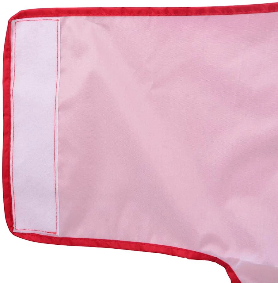 Šuns lietpaltis su šviesą atspindinčiomis juostelėmis, poliesteris, raudonas, 4XL