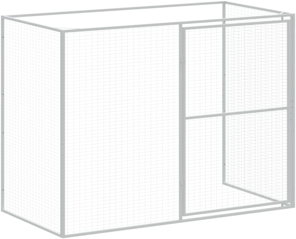 Šuns narvas su aptvaru, antracito, 214x661x181cm, plienas