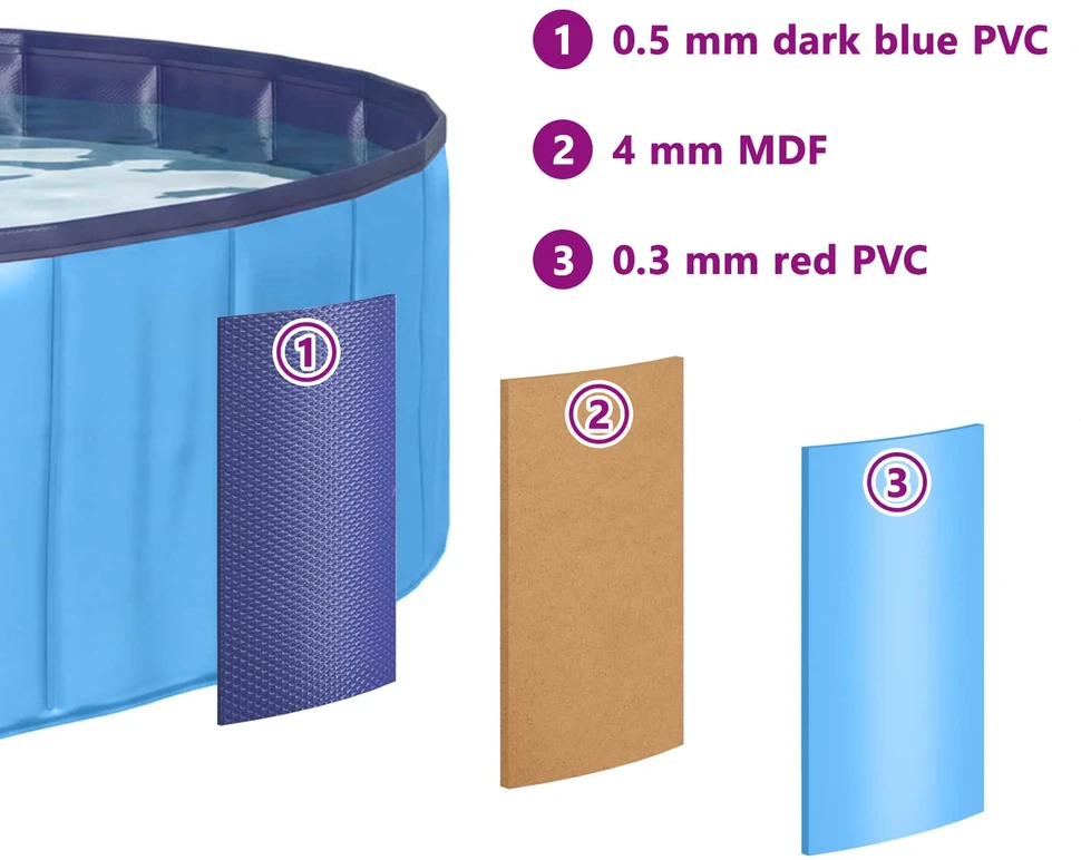 Šunų baseinas Ø300 x 38 cm Storas PVC Mėlyna