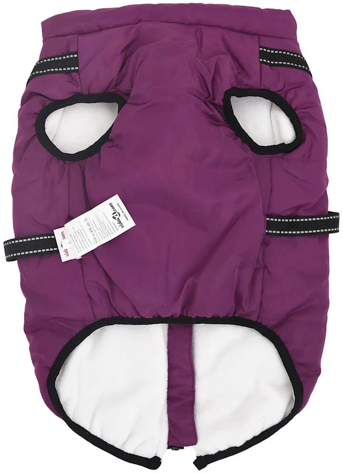 Šunų kailis su diržais, atsparus vandeniui, violetinis, 5XL