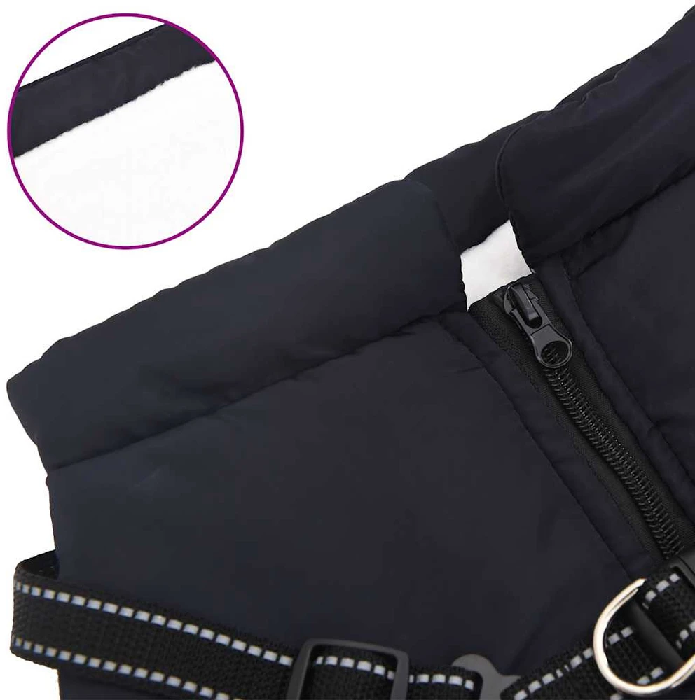 Šunų kailis su diržais, atsparus vandeniui, mėlynas, 3XL