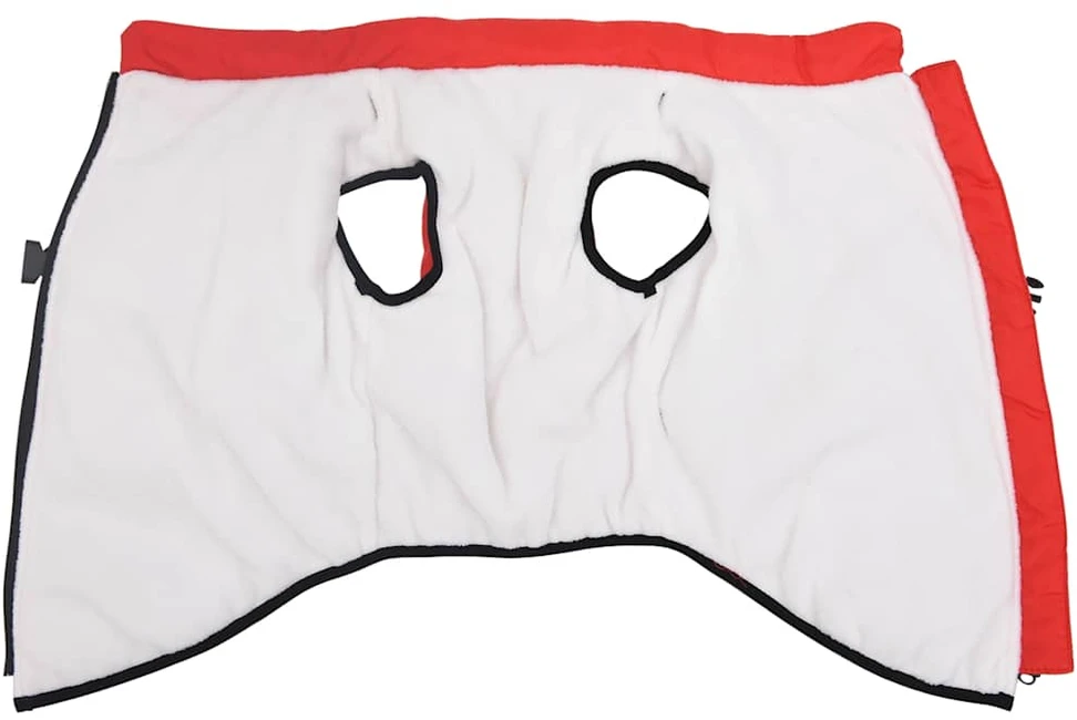 Šunų kailis su diržais, atsparus vandeniui, raudonas, 5XL