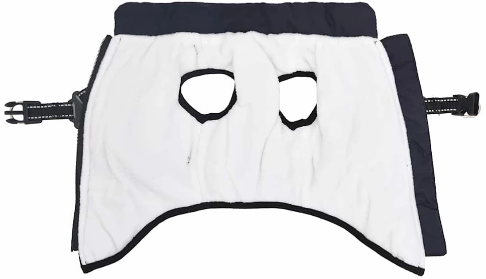 Šunų kailis su diržais, atsparus vandeniui, mėlynas, 2XL