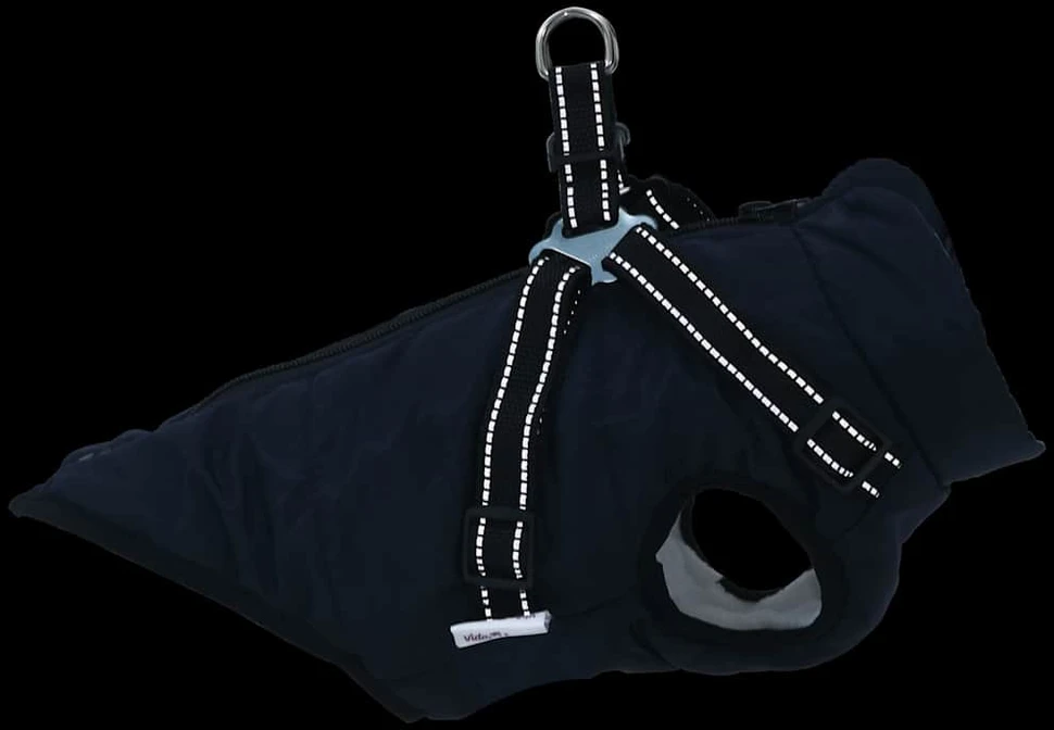 Šunų kailis su diržais, atsparus vandeniui, mėlynas, 2XL