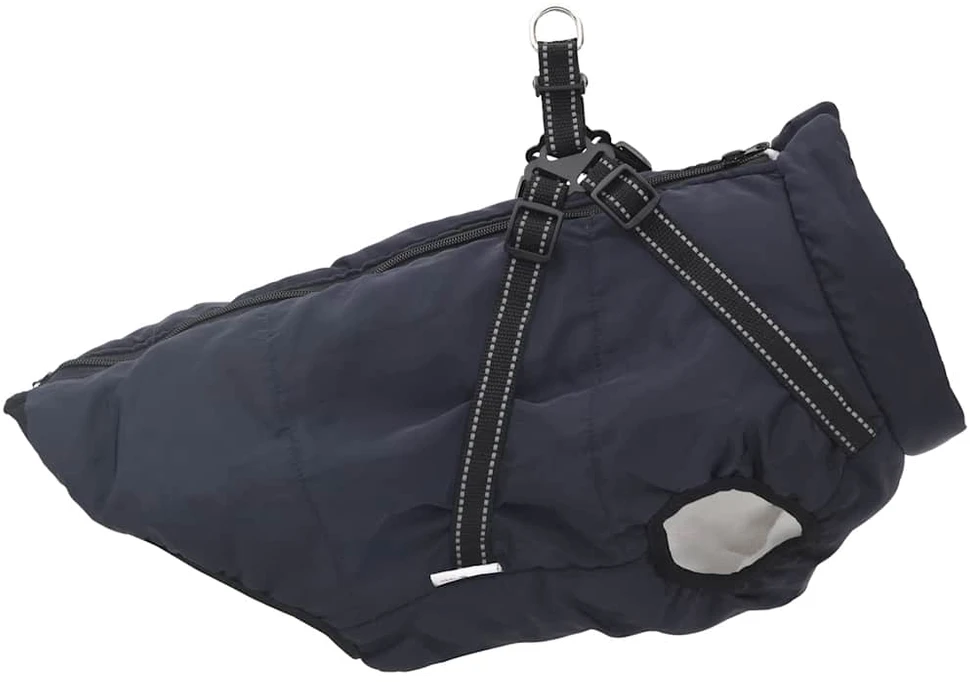 Šunų kailis su diržais, atsparus vandeniui, mėlynas, 5XL