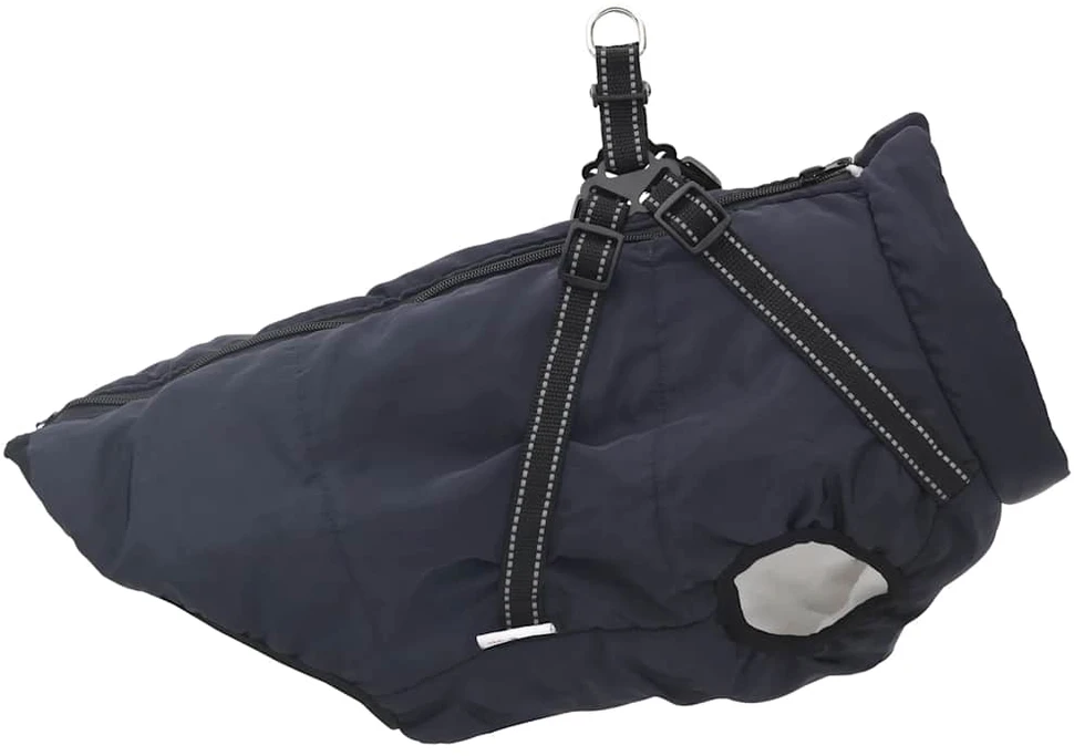 Šunų kailis su diržais, atsparus vandeniui, mėlynas, 6XL