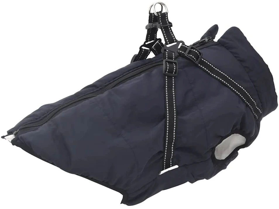 Šunų kailis su diržais, atsparus vandeniui, mėlynas, 6XL