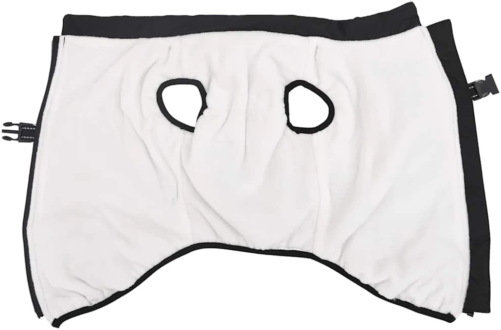 Šunų kailis su diržais, atsparus vandeniui, juodas, 3XL
