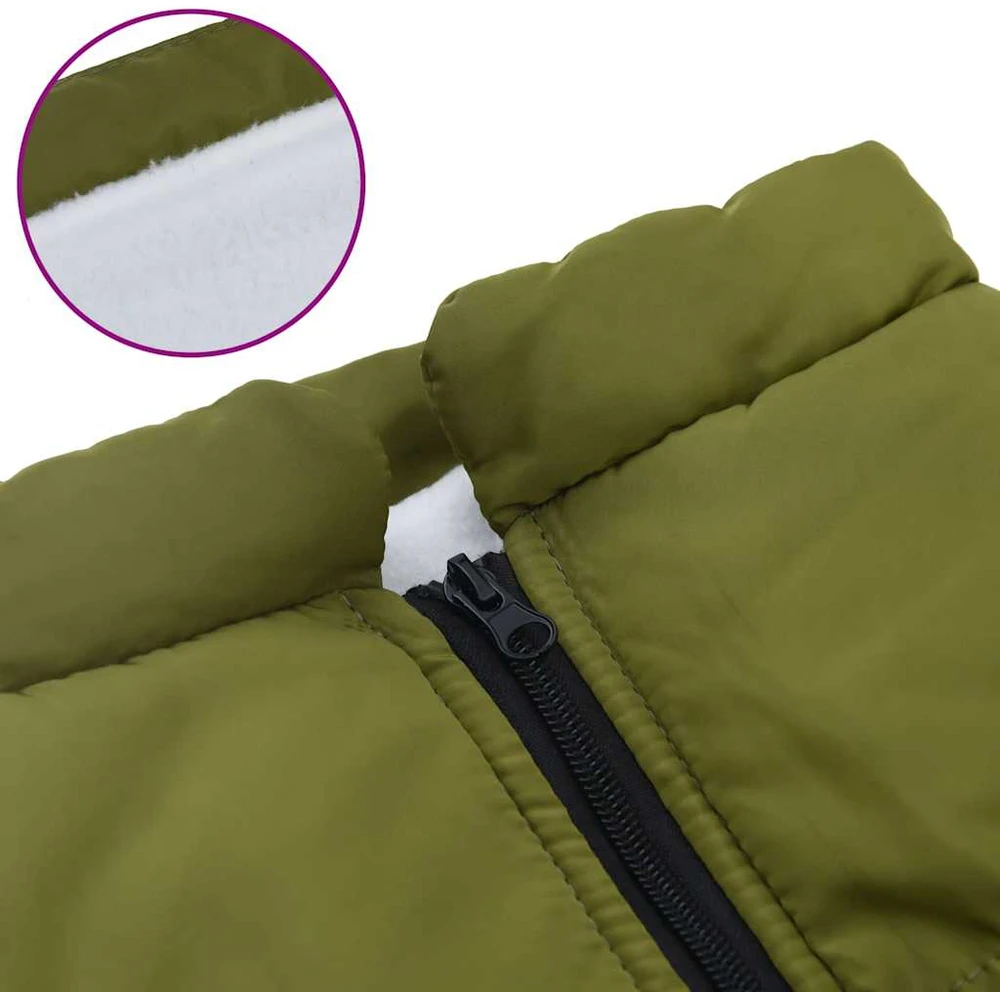 Šunų kailis su diržais, atsparus vandeniui, žalias, 4XL
