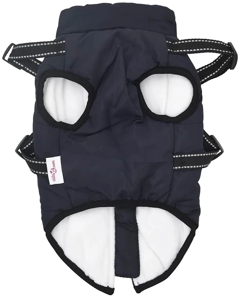 Šunų kailis su diržais, atsparus vandeniui, mėlynas, 2XL