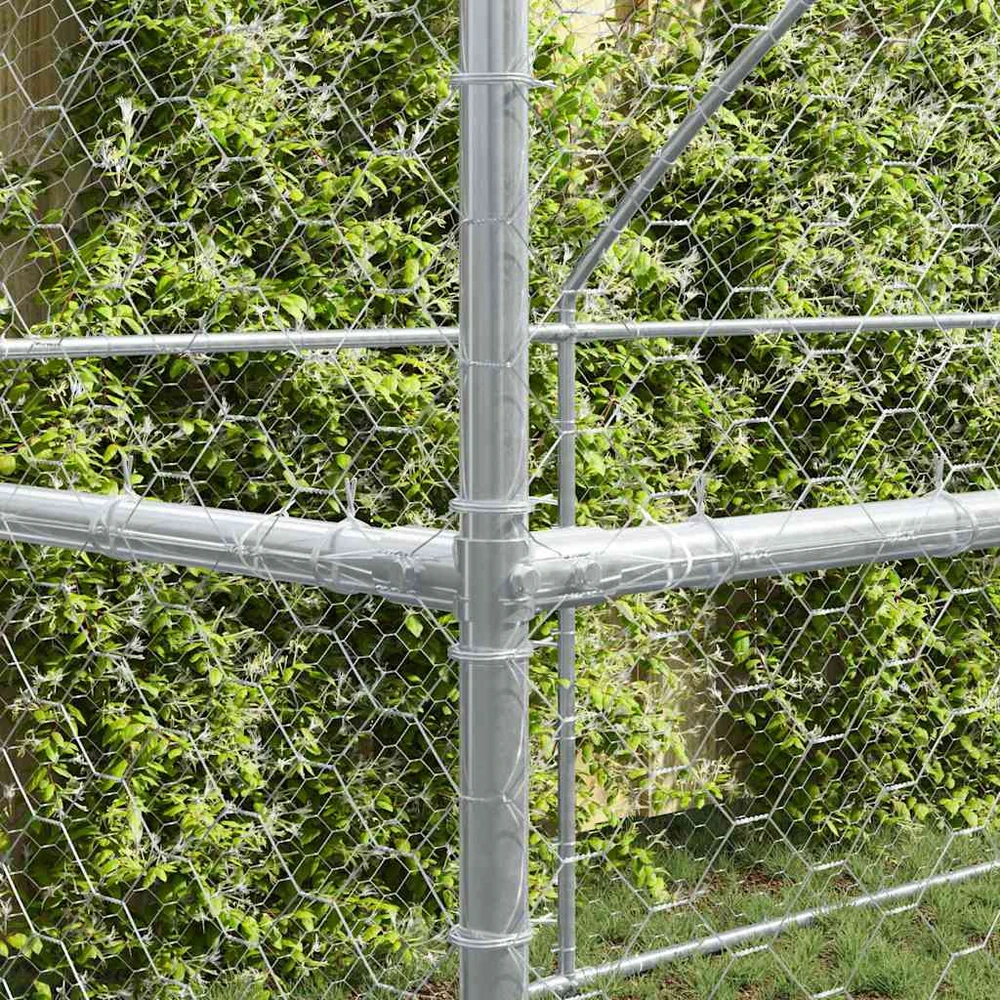 Šunų narvas 2 vnt. Sidabrinė 4 x 2 x 2 m Galvanizuotas plienas