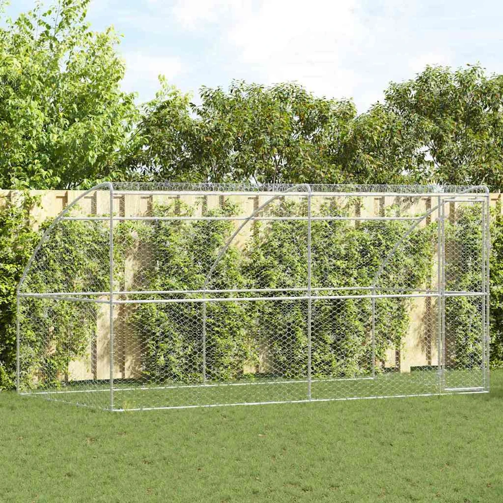 Šunų narvas 2 vnt. Sidabrinė 4 x 2 x 2 m Galvanizuotas plienas