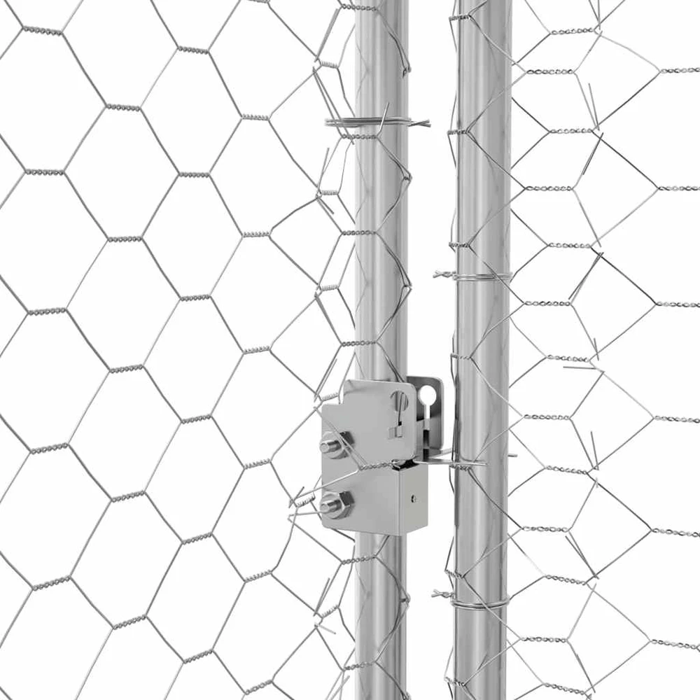 Šunų narvas 2 vnt. Sidabrinė 4 x 2 x 2 m Galvanizuotas plienas