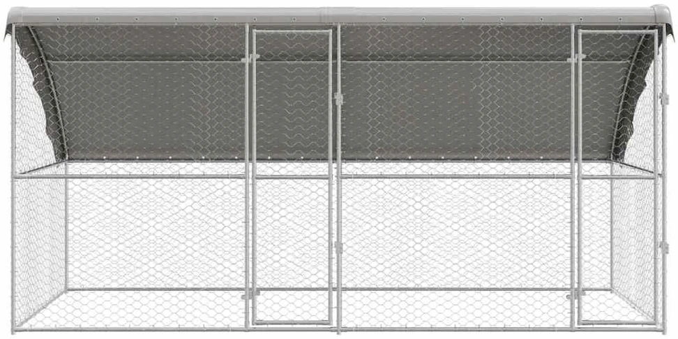 Šunų narvas 2 vnt. Sidabro 4 x 2 x 2 m Galvanizuotas plienas