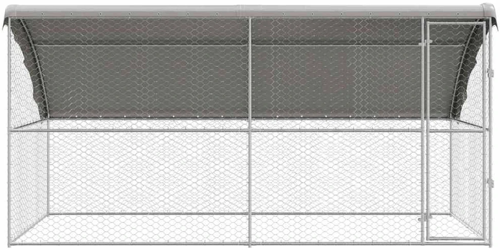 Šunų narvas 2 vnt. Sidabro 4 x 2 x 2 m Galvanizuotas plienas