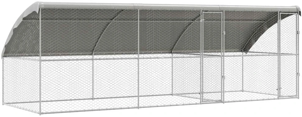 Šunų narvas 3 vnt. Sidabro 6 x 2 x 2 m Galvanizuotas plienas
