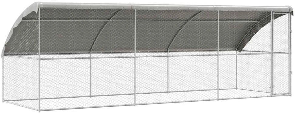Šunų narvas 3 vnt. Sidabro 6 x 2 x 2 m Galvanizuotas plienas