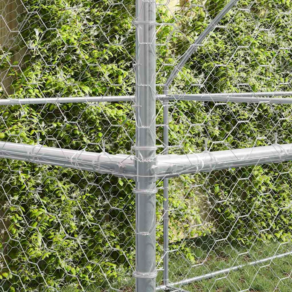 Šunų narvas 3 vnt. Sidabrinė 6 x 2 x 2 m Galvanizuotas plienas