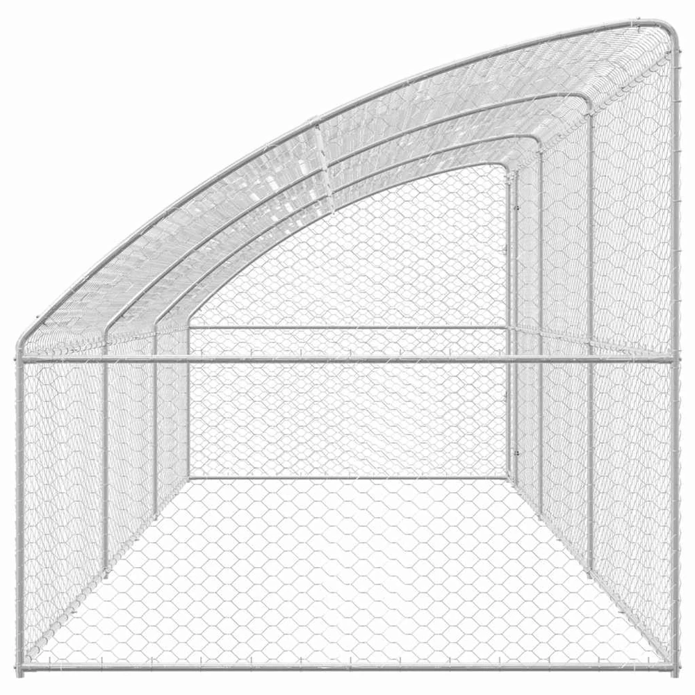 Šunų narvas 3 vnt. Sidabrinė 6 x 2 x 2 m Galvanizuotas plienas