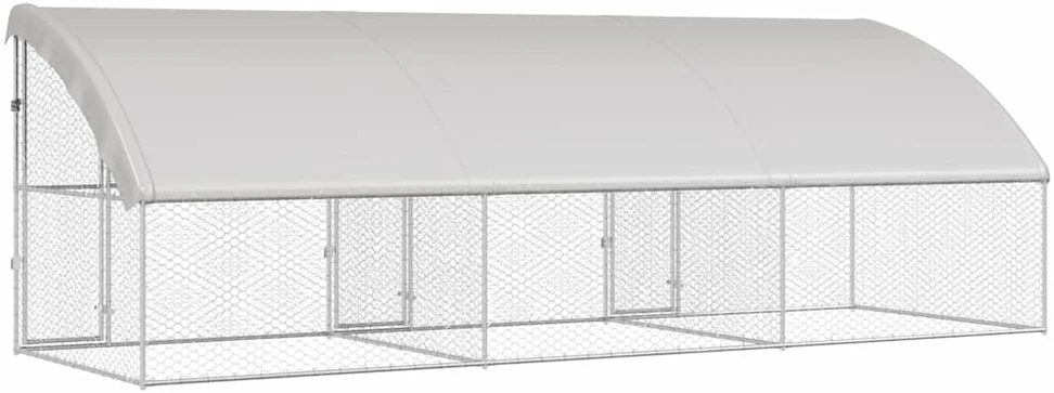 Šunų narvas 3 vnt. Sidabro 6 x 2 x 2 m Galvanizuotas plienas