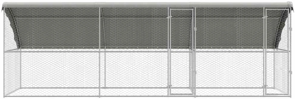 Šunų narvas 3 vnt. Sidabro 6 x 2 x 2 m Galvanizuotas plienas