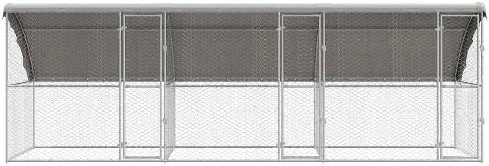 Šunų narvas 3 vnt. Sidabro 6 x 2 x 2 m Galvanizuotas plienas