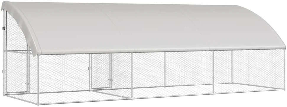 Šunų narvas 3 vnt. Sidabro 6 x 2 x 2 m Galvanizuotas plienas