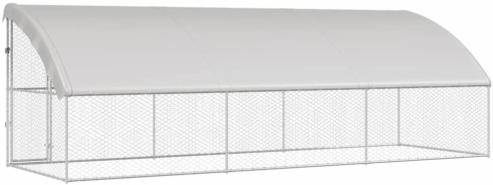 Šunų narvas 3 vnt. Sidabro 6 x 2 x 2 m Galvanizuotas plienas