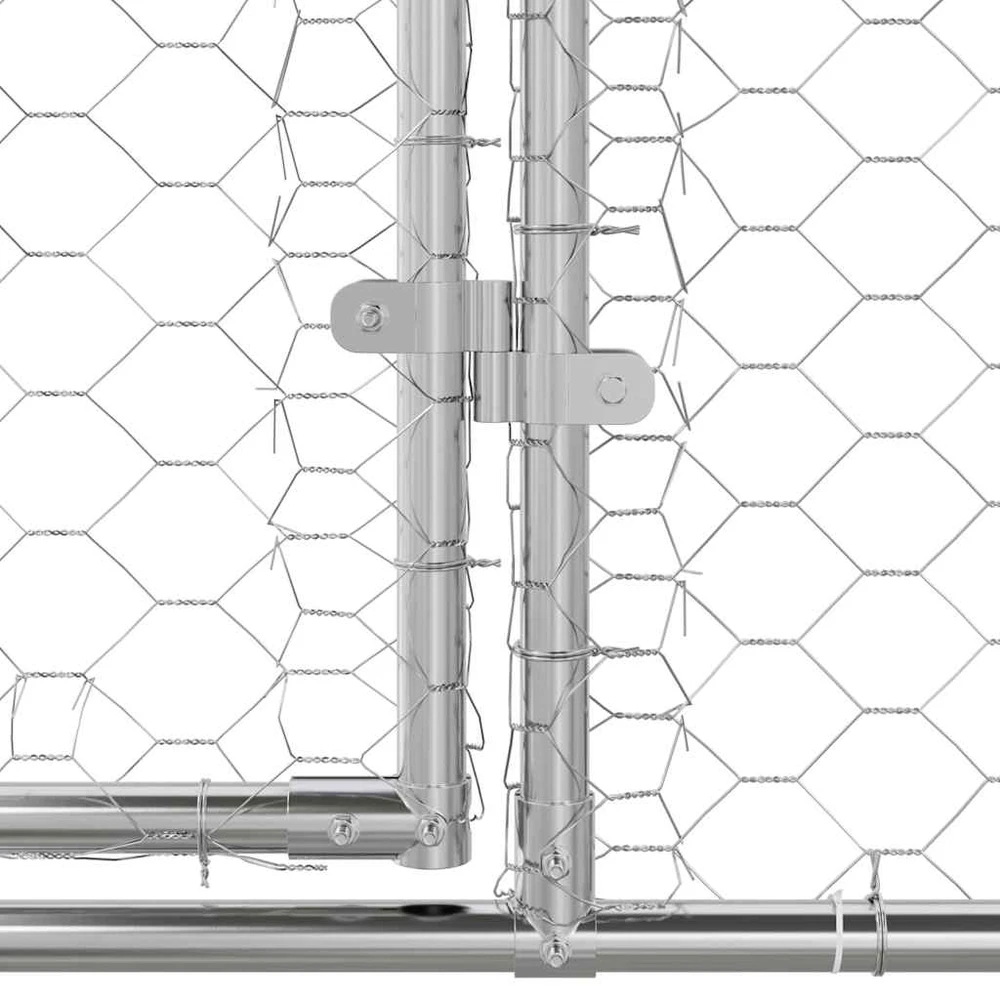 Šunų narvas 3 vnt. Sidabrinė 6 x 2 x 2 m Galvanizuotas plienas