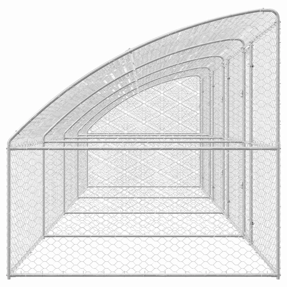 Šunų narvas 4 vnt. Sidabrinė 8 x 2 x 2 m Galvanizuotas plienas