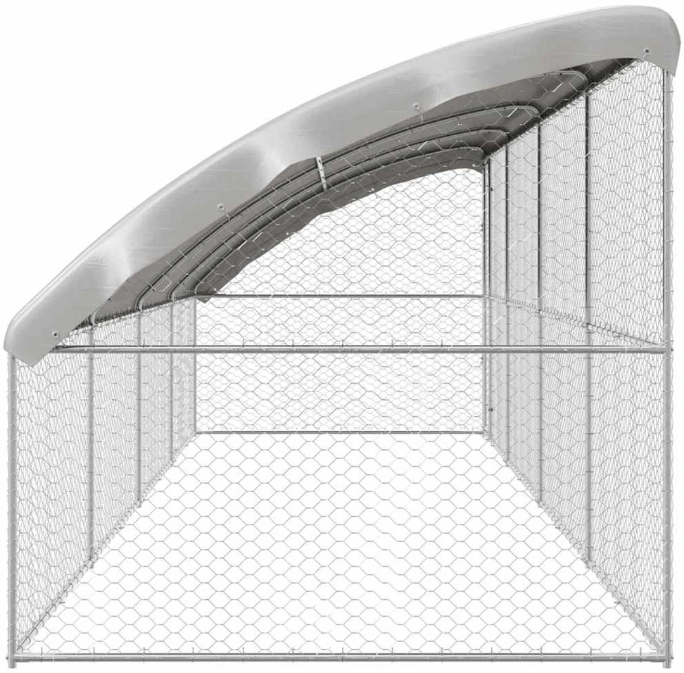 Šunų narvas 4 vnt. Sidabro 8 x 2 x 2 m Galvanizuotas plienas