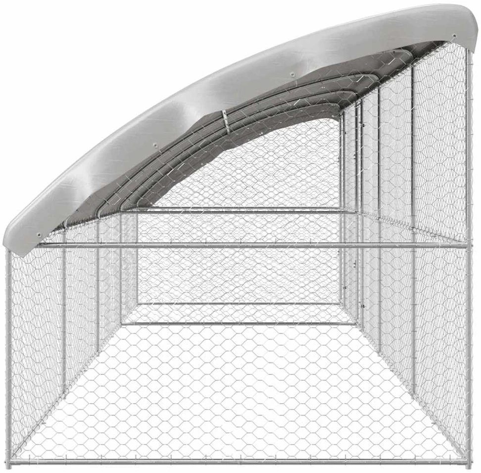 Šunų narvas 4 vnt. Sidabro 8 x 2 x 2 m Galvanizuotas plienas