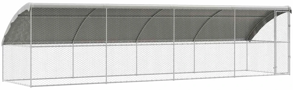 Šunų narvas 4 vnt. Sidabro 8 x 2 x 2 m Galvanizuotas plienas