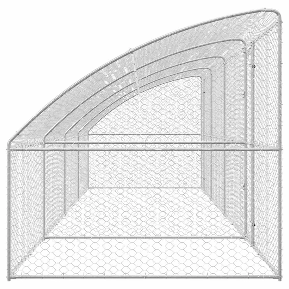 Šunų narvas 4 vnt. Sidabrinė 8 x 2 x 2 m Galvanizuotas plienas