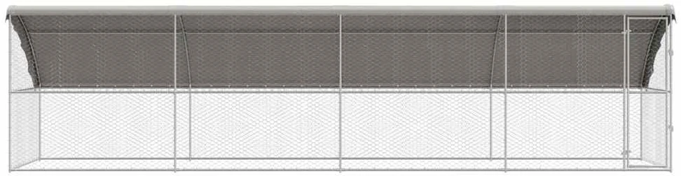 Šunų narvas 4 vnt. Sidabro 8 x 2 x 2 m Galvanizuotas plienas