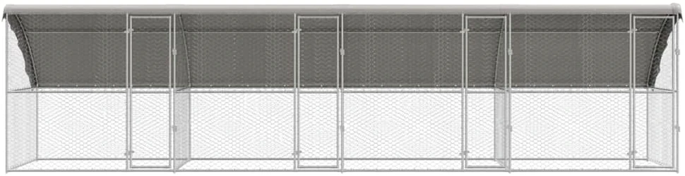 Šunų narvas 4 vnt. Sidabro 8 x 2 x 2 m Galvanizuotas plienas