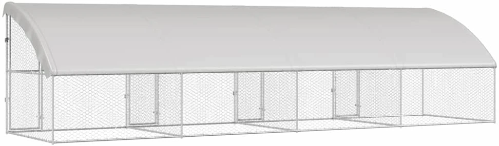 Šunų narvas 4 vnt. Sidabro 8 x 2 x 2 m Galvanizuotas plienas