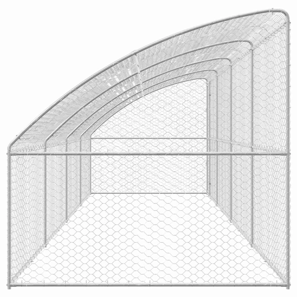 Šunų narvas 4 vnt. Sidabrinė 8 x 2 x 2 m Galvanizuotas plienas