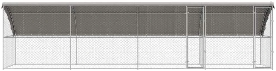 Šunų narvas 4 vnt. Sidabro 8 x 2 x 2 m Galvanizuotas plienas
