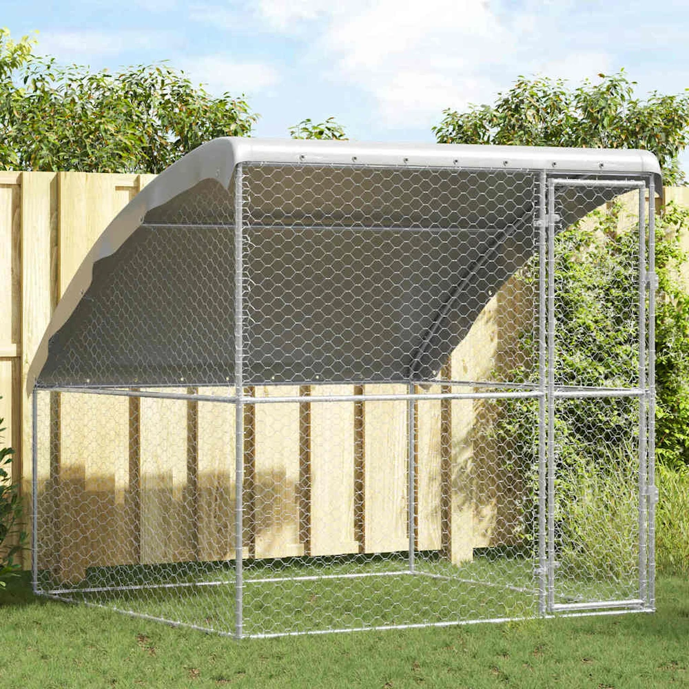 Šunų narvas Sidabro 2 x 2 x 2 m Galvanizuotas plienas