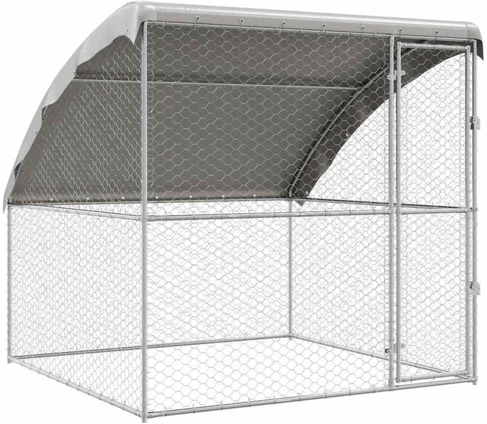 Šunų narvas Sidabro 2 x 2 x 2 m Galvanizuotas plienas