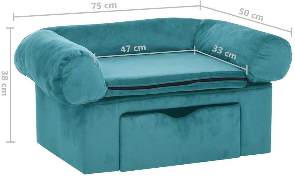 Šuo sofa su saugykla Turkio 75 x 50 x 38cm Pliušas