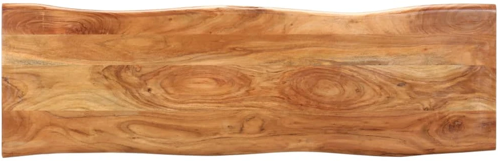 Suoliukas, 110cm, akacijos masyvas ir plienas, su gyvu kraštu