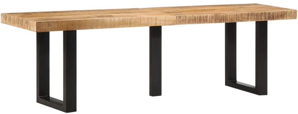 Suoliukas, 160cm, neapdorotos mango medienos masyvas ir plienas