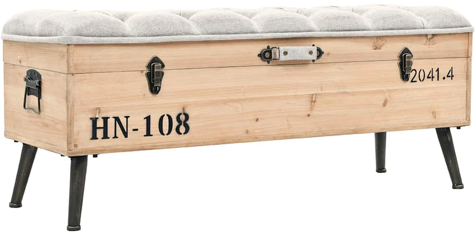 Suoliukas-daiktadėžė, 110cm, eglės medienos masyvas