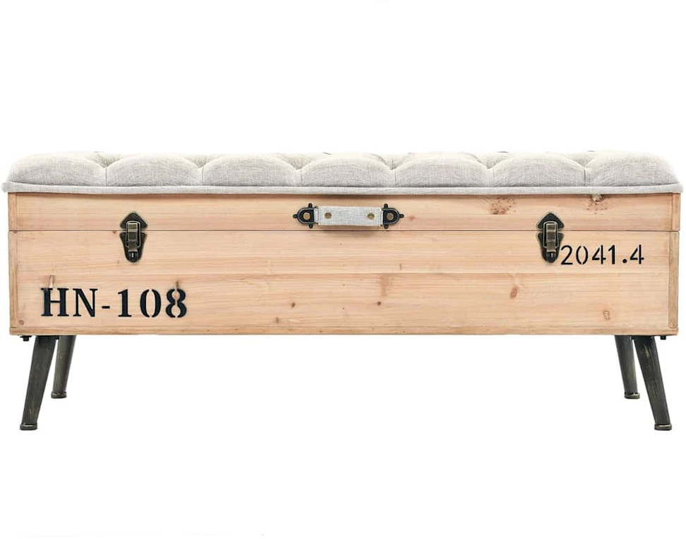 Suoliukas-daiktadėžė, 110cm, eglės medienos masyvas