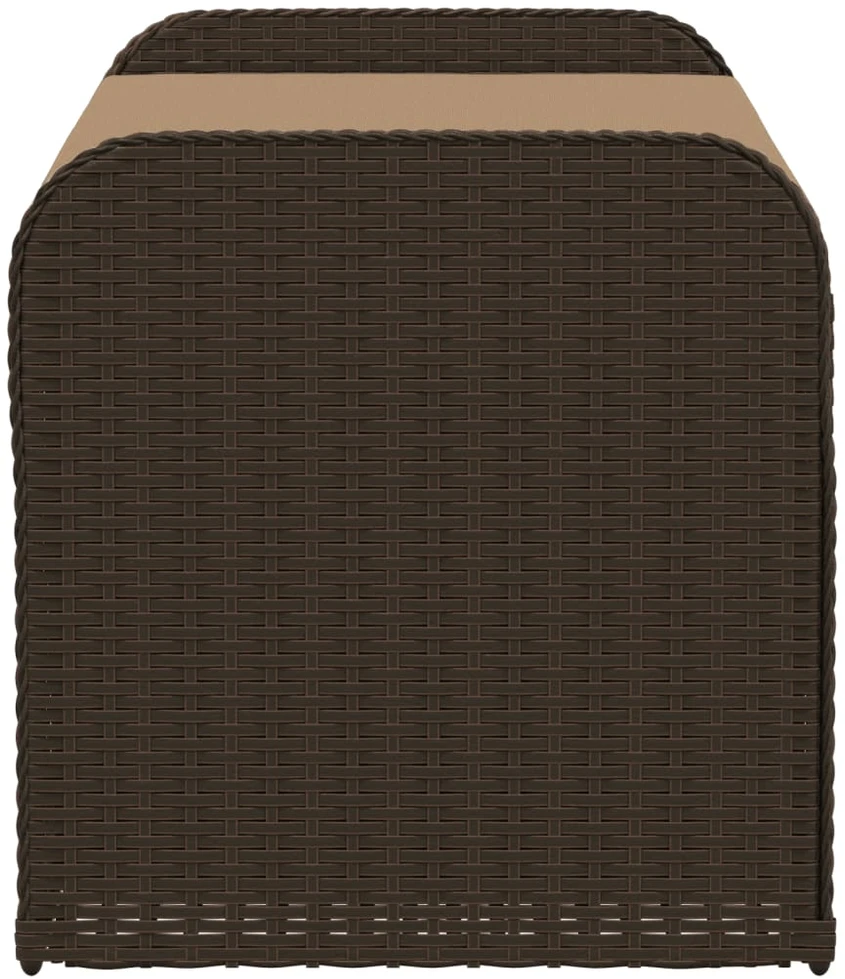 Suoliukas-daiktadėžė, rudas, 115x51x52cm, poliratanas