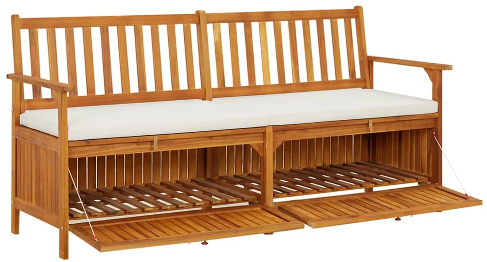 Suoliukas-daiktadėžė su palvėle, 170cm, akacijos mediena